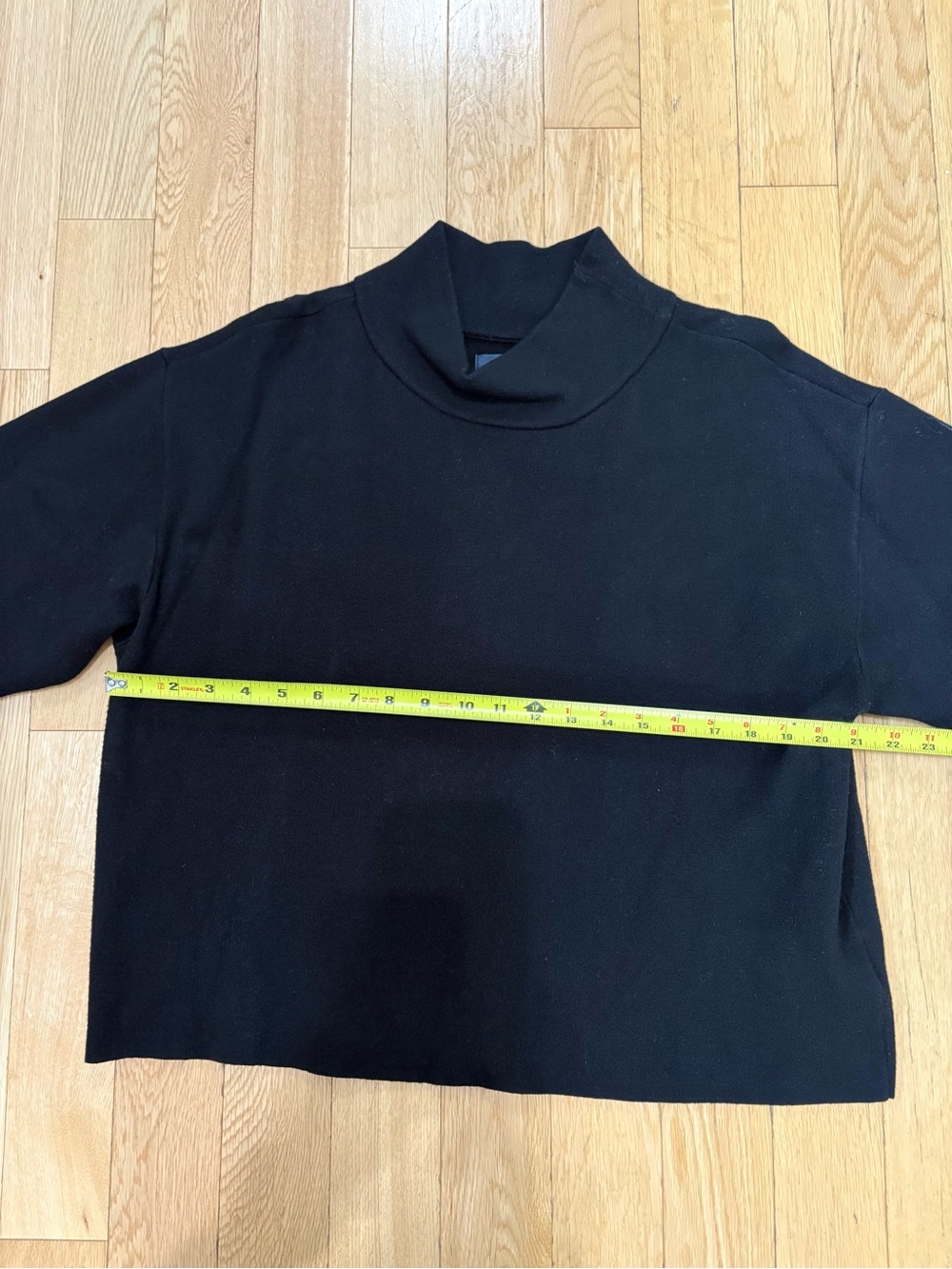 Maeve Anthropologie Carys Mock Neck Sweater Medium Black Quiet Luxury Knit - Picture 5 of 9